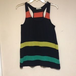 Used. Dark blue top/shirt with stripes